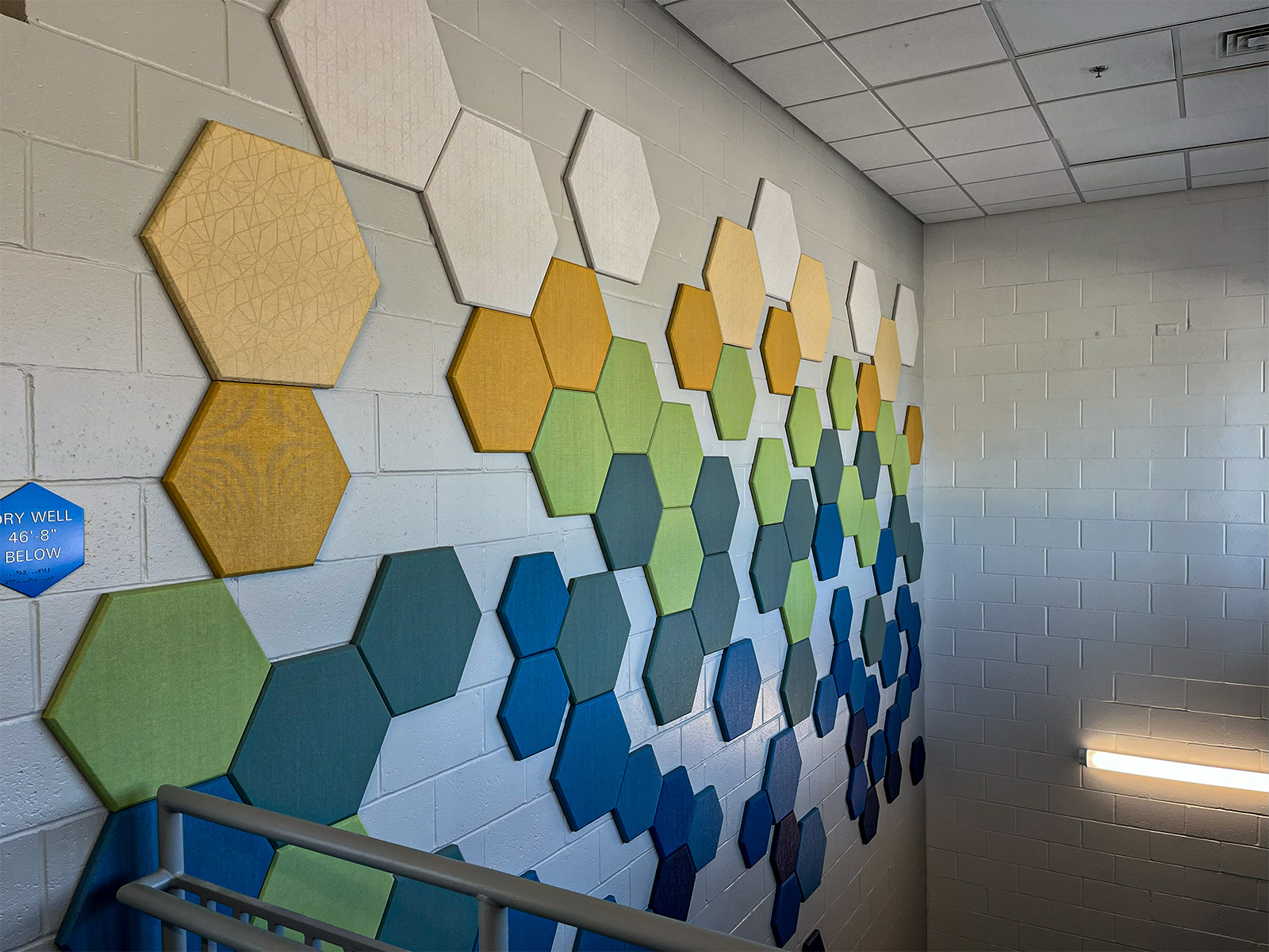 Crew applying coatings inside a commercial space